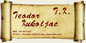 Teodor Kukoljac vizit kartica